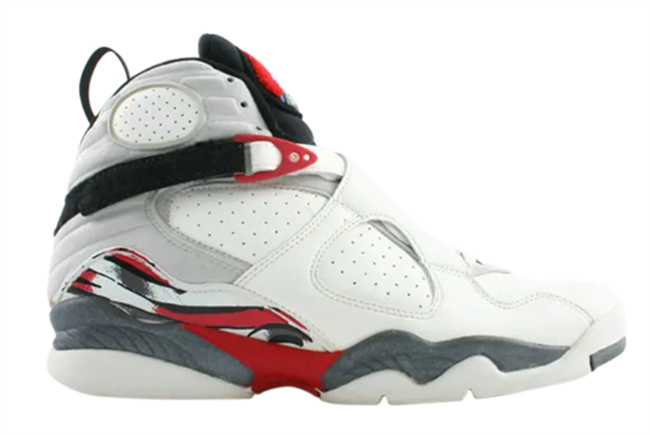Men's Running Weapon Air Jordan 8 White/Red/Gray Shoes 014